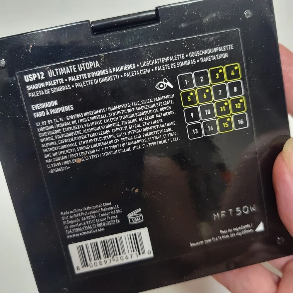 NEW NYX Professional Makeup Ultimate Eyeshadow Palette Utopia 16‎ Colors SEALED